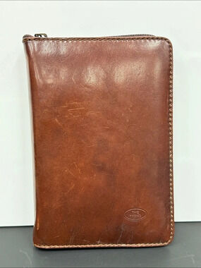 The Trend Brown Leather Planner Wallet Organizer